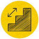 up and down stairs icon