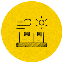 temperature control of boxes icon