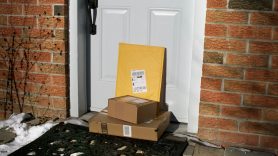 DHL parcels left outside house