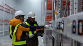 men checking the warehouse