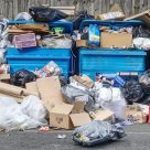 bins overfilled with waste