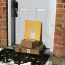 DHL parcels left outside house