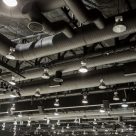 air vents on the ceiling of the warehouse