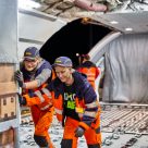 men loading plane