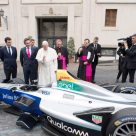 DHL delivers Formula E’s sustainability messaging to the Pope himself