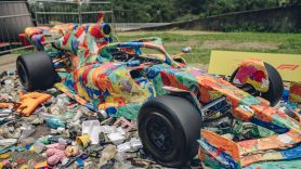 2022: At the Brazilian Grand Prix, we spotlight recycling and sustainability, creating the Mangue Car from plastic waste.