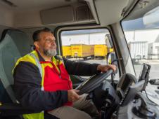 Robert Weiss in his truck