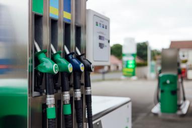 Fuels at a gas station