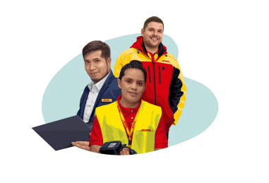 Employees from different units of DHL together.