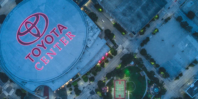 Birds eye view of Toyota centre building 