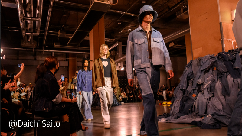 Fashion show held by Masanori Morikawa in DHL Tokyo Distribution Center