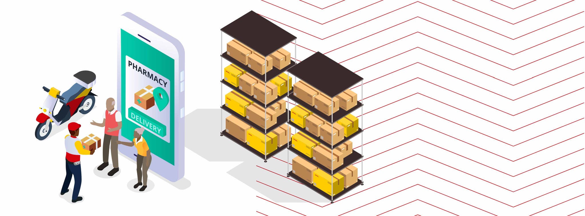 graphic of shipping activities