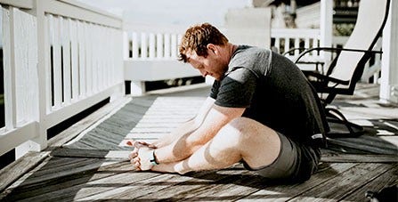 man in a yoga pose