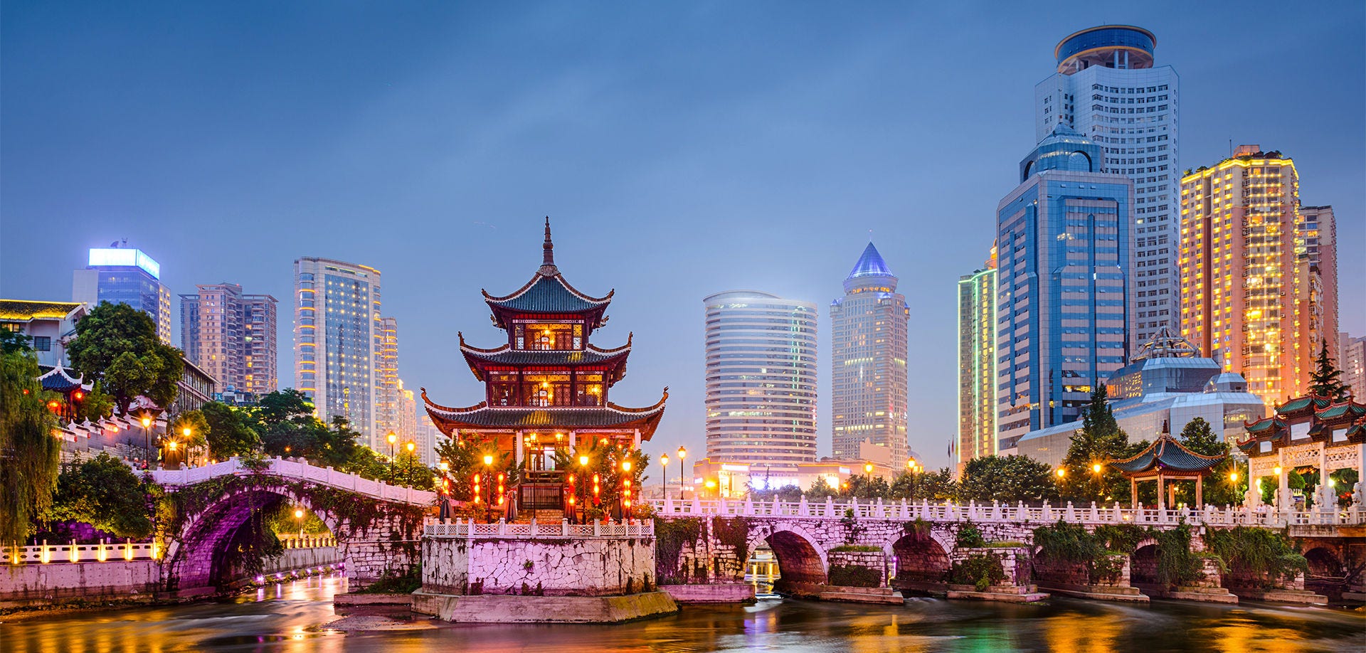 aerial view of China