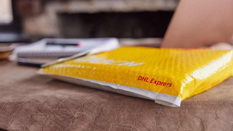 an e-commerce parcel from sri lanka shipped by dhl express