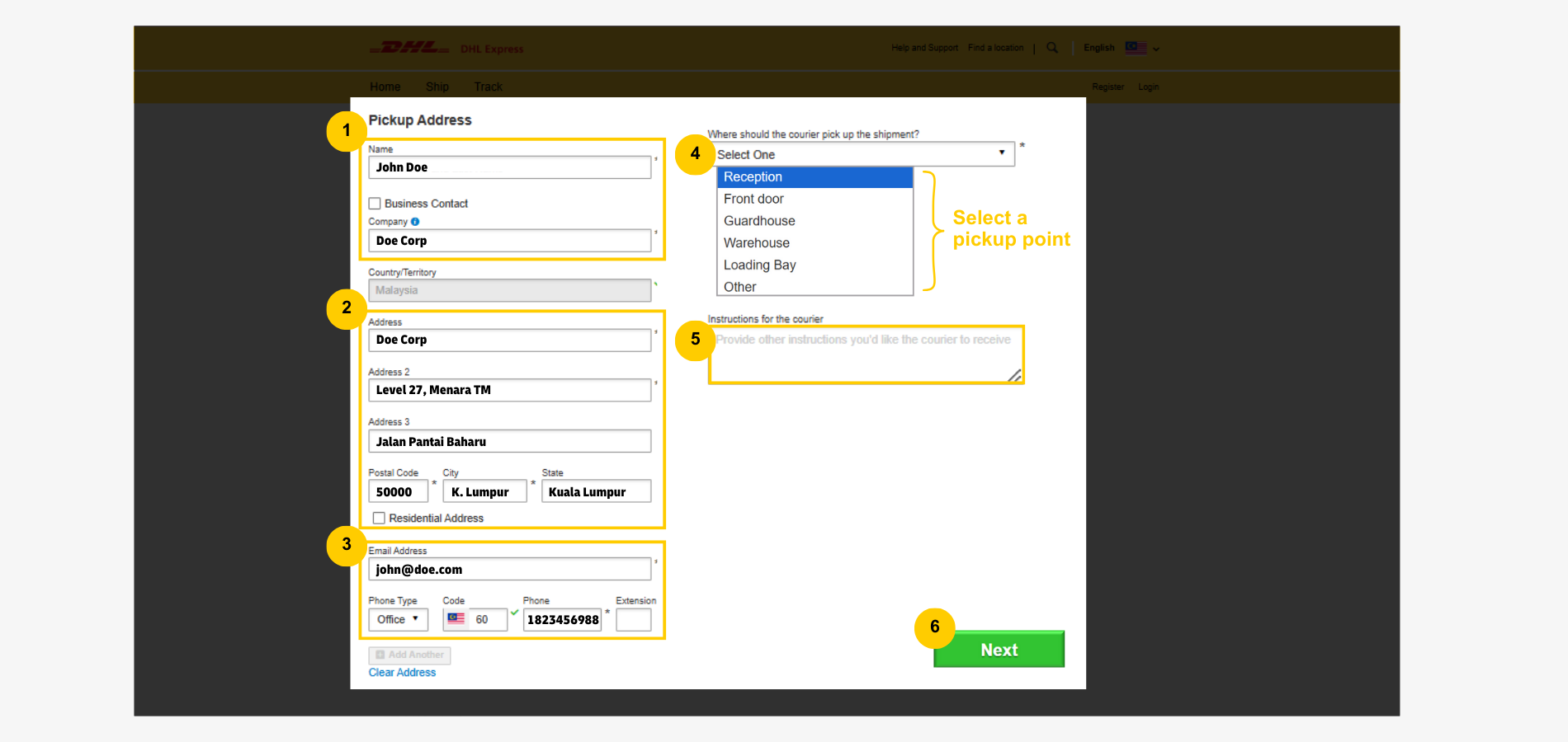 Schedule A Pick Up - schedule pickup details