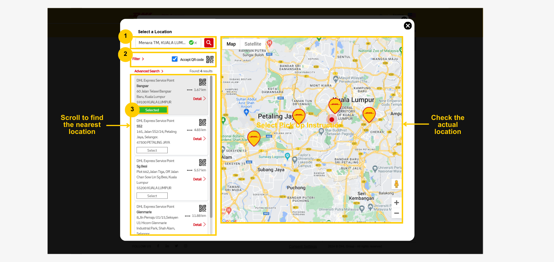 Export Guide-Shipment-Dropoff-Label Printing-Service Point Search