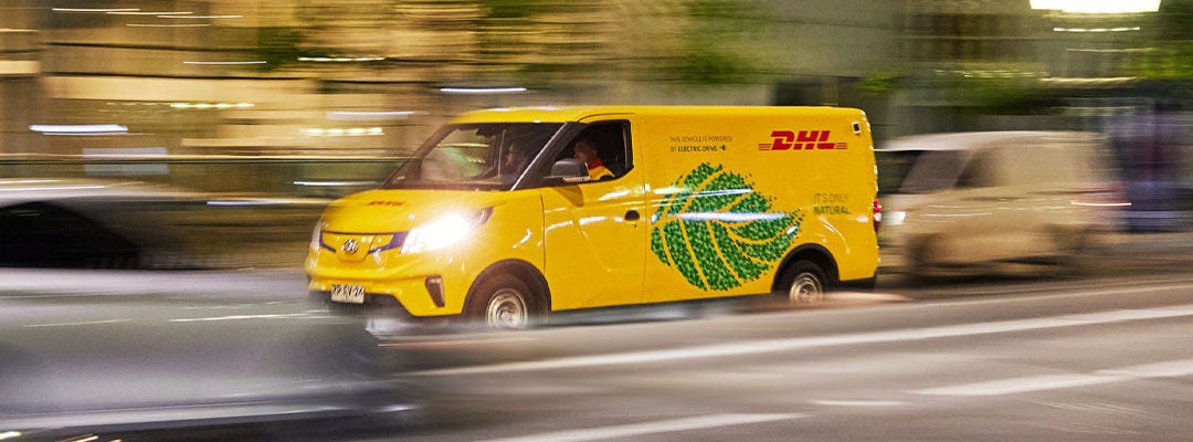 DHL green energy van