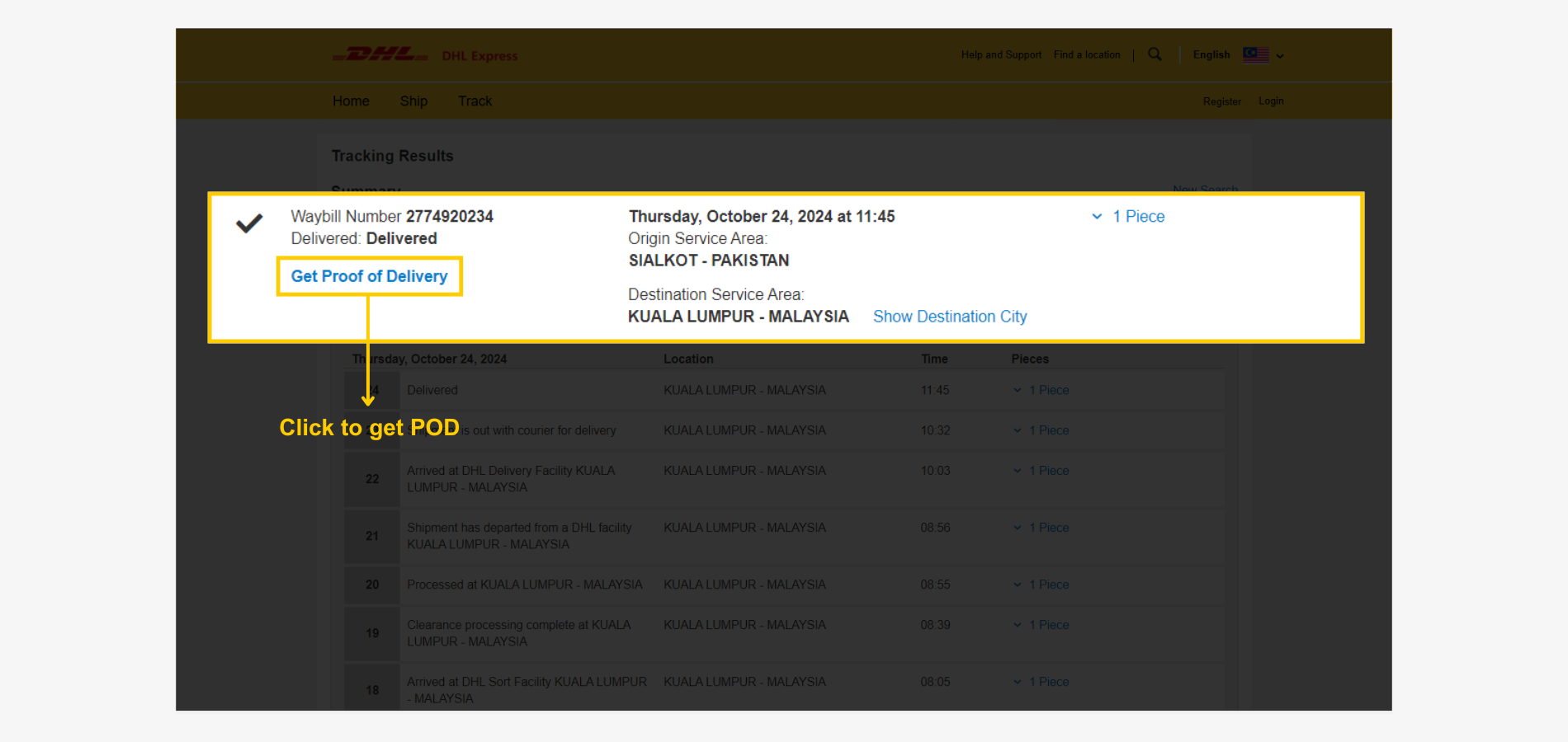 Get a DHL Proof of Delivery Guide - Get A POD