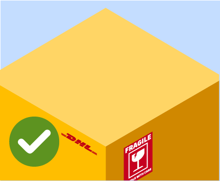 DHL yellow box