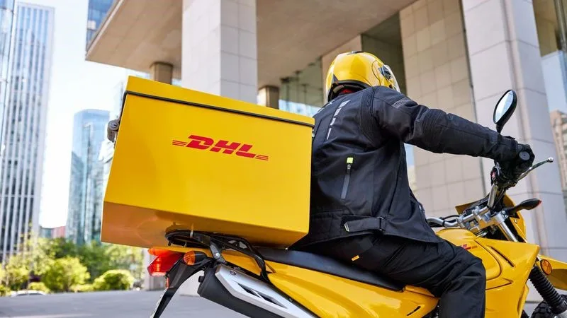 DHL personnel travelling to send an international parcel