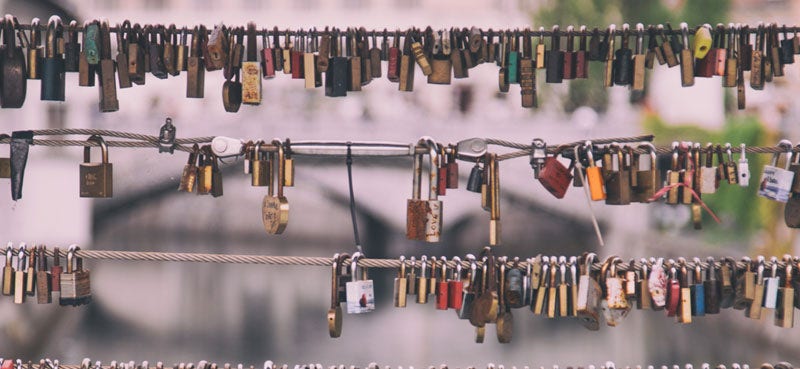 padlocks on rope