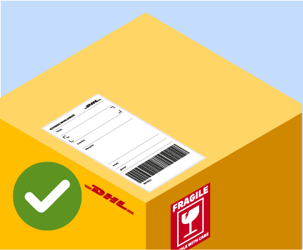 DHL yellow box