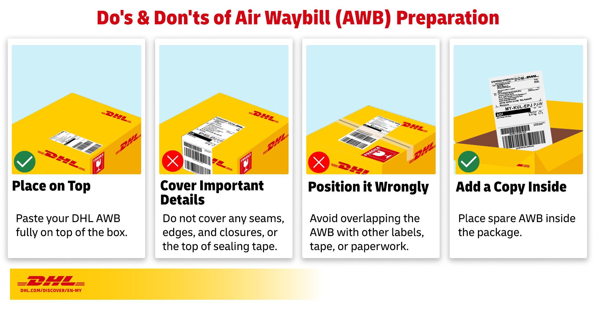 How to place your airway bill on shipment