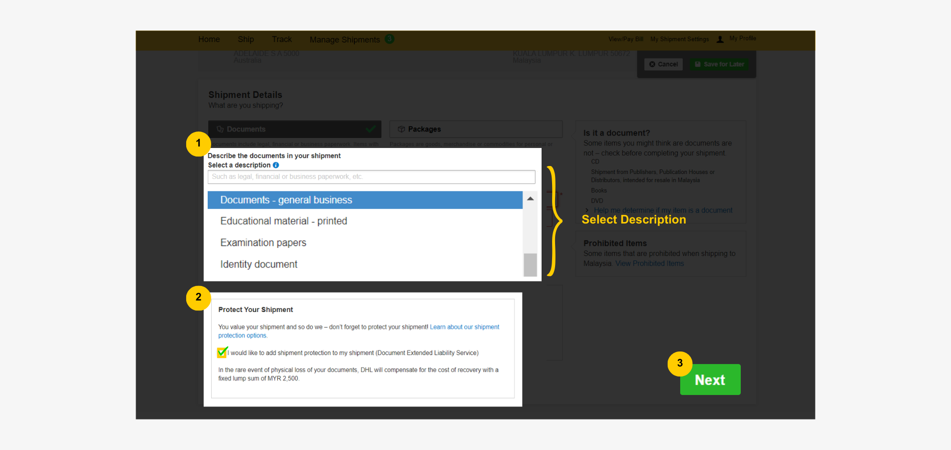 How To Create An Import Shipment On MyDHL+