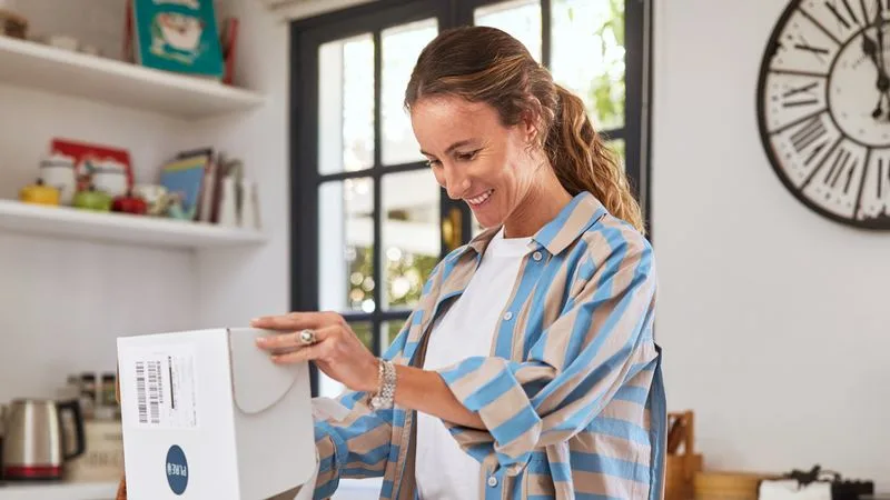 woman sending mobile phones abroad