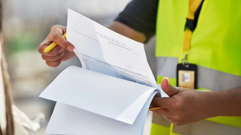 man checking documents for international shipping from philippines