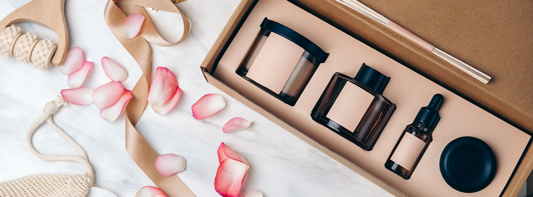 cosmetics in a box