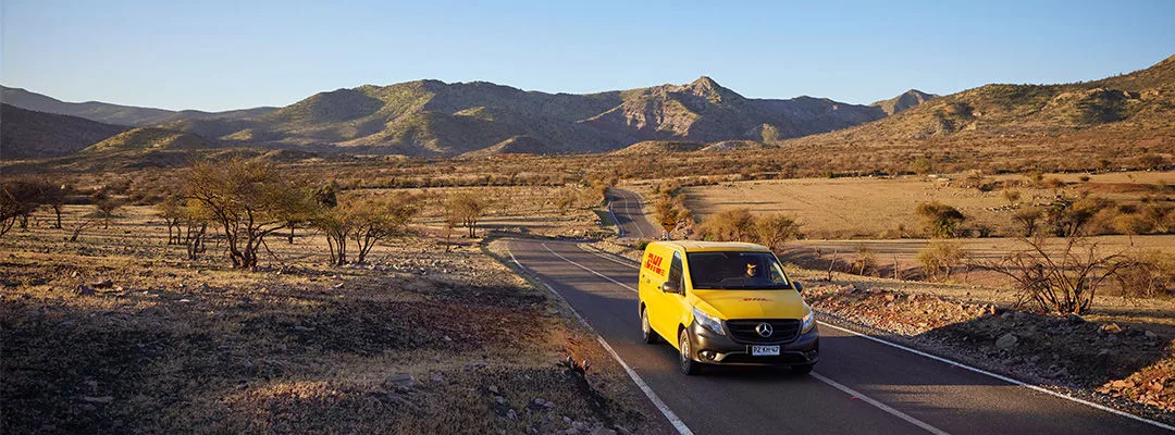 DHL van on a road