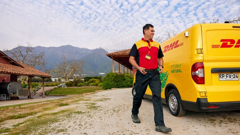 dhl express employees assisting with dried mango exports