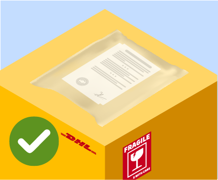 DHL yellow box