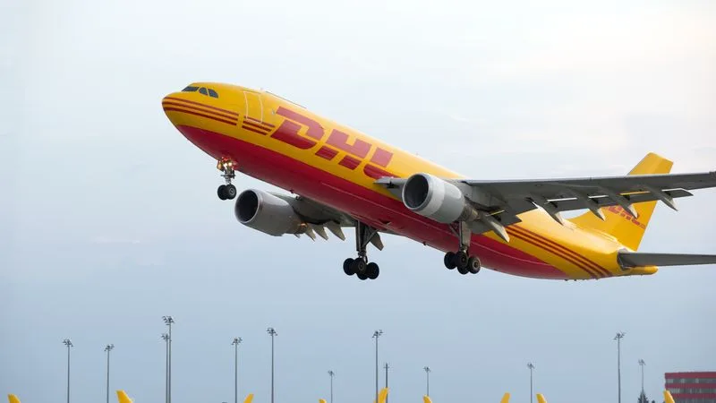 dhl express plane taking off to deliver goods to other rcep countries