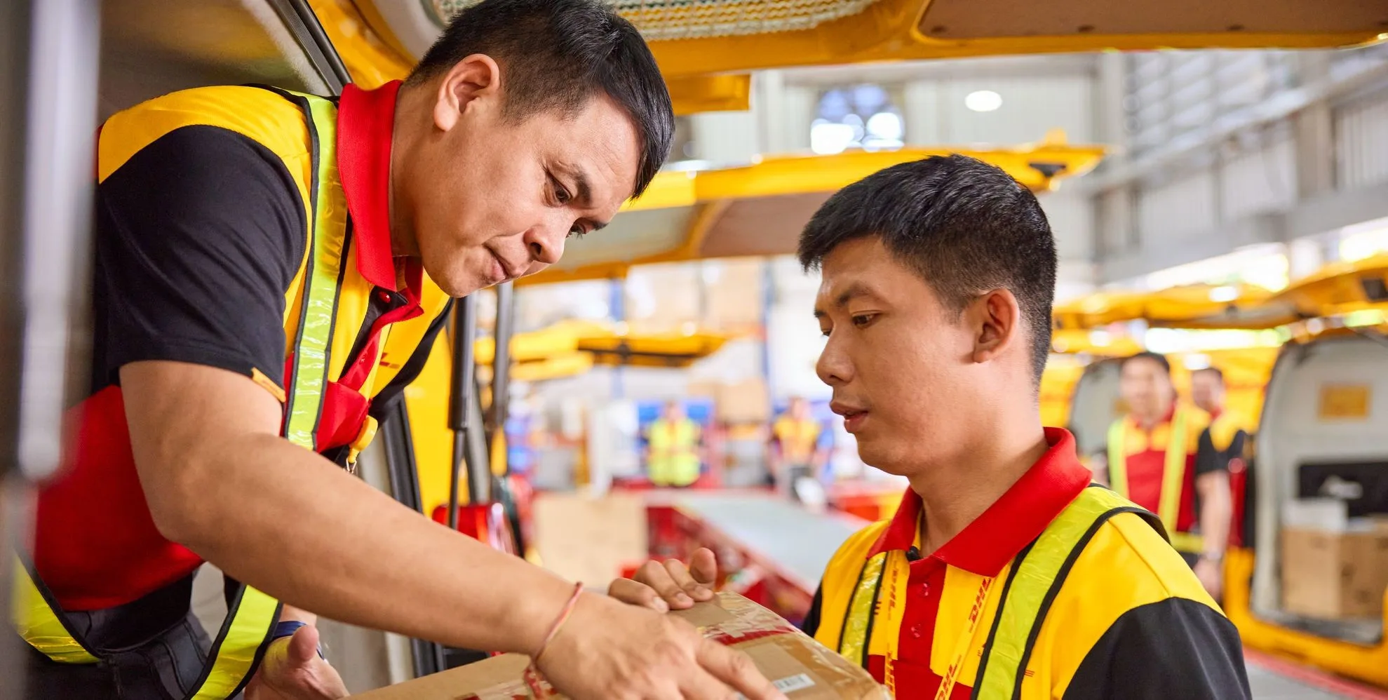 dhl employees handling imports from the middle east