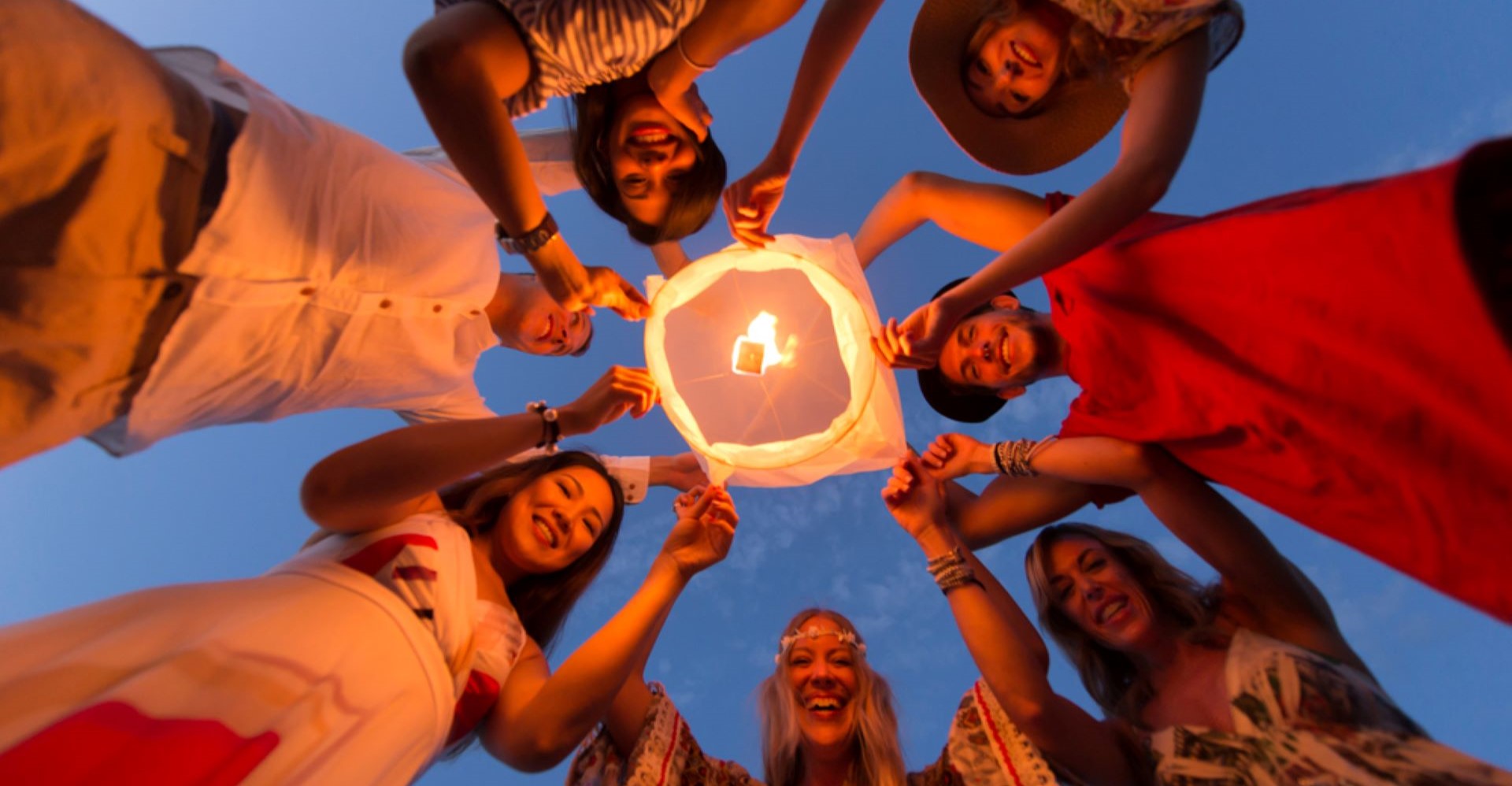 A group of friends celebrating Earth Hour in Australia