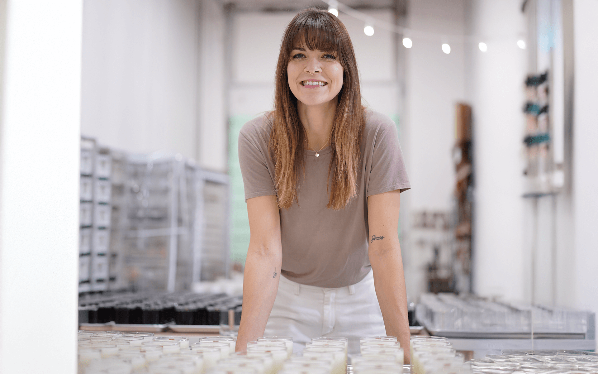 Holly Singer, the founder of Milk Jar, a candle company