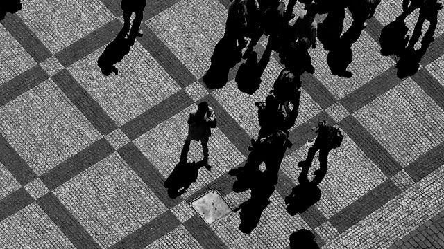 People walking on a street