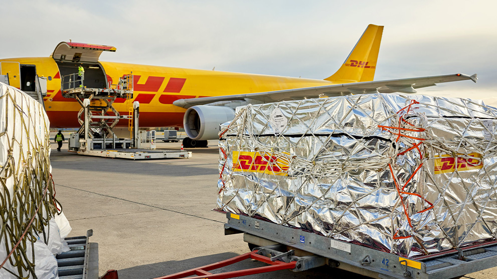 DHL aeroplane on tarmac