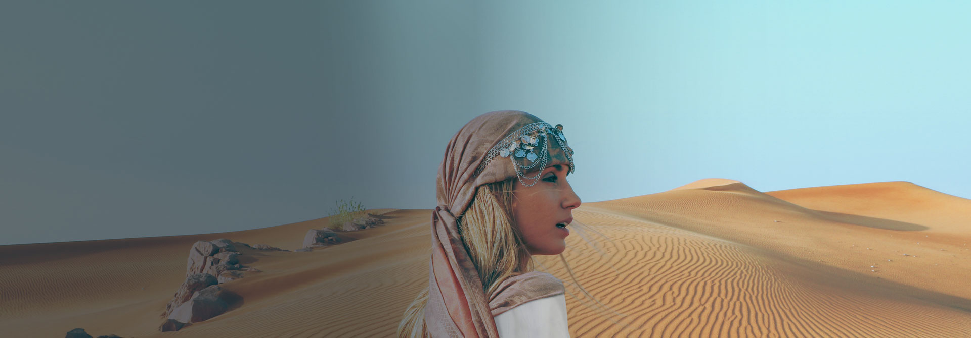 woman in a desert