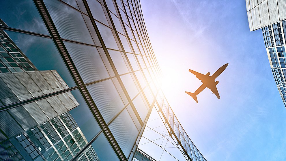 ground view of an aeroplane