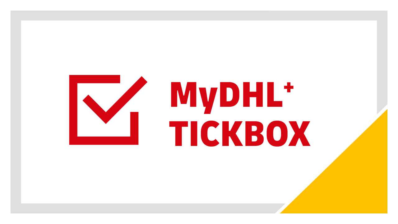 MyDHL+ Tickbox