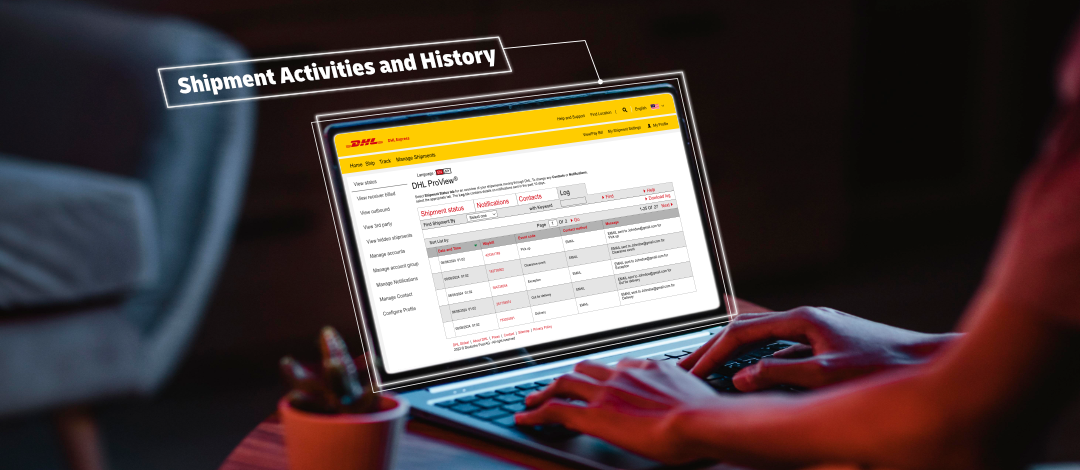 Step by Step: View Full DHL Shipment Activities and History