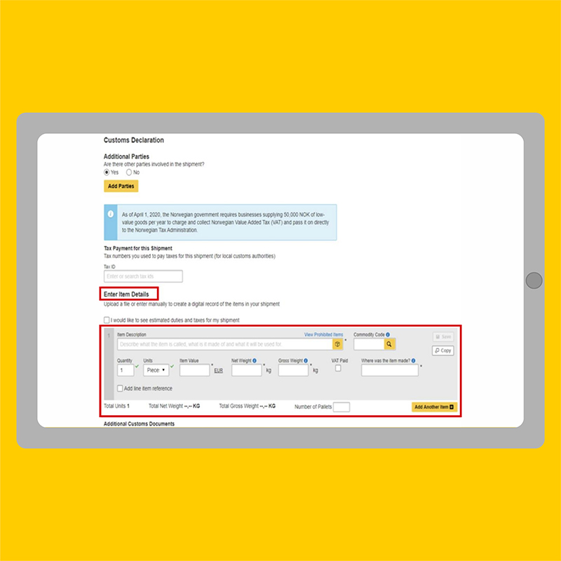 Add addresses manually by keying in correct