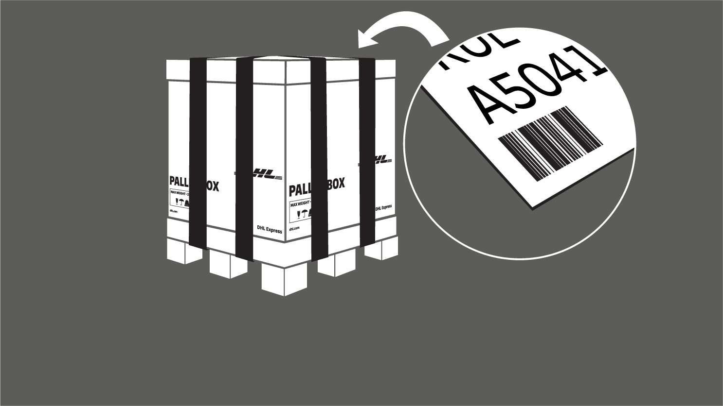 6. Strap your pallet box with a strong cord or plastic tie. Paste the pocket on the top of the box for your shipping documents